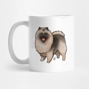 Dog - Keeshond - Cream Brown and Black Mug